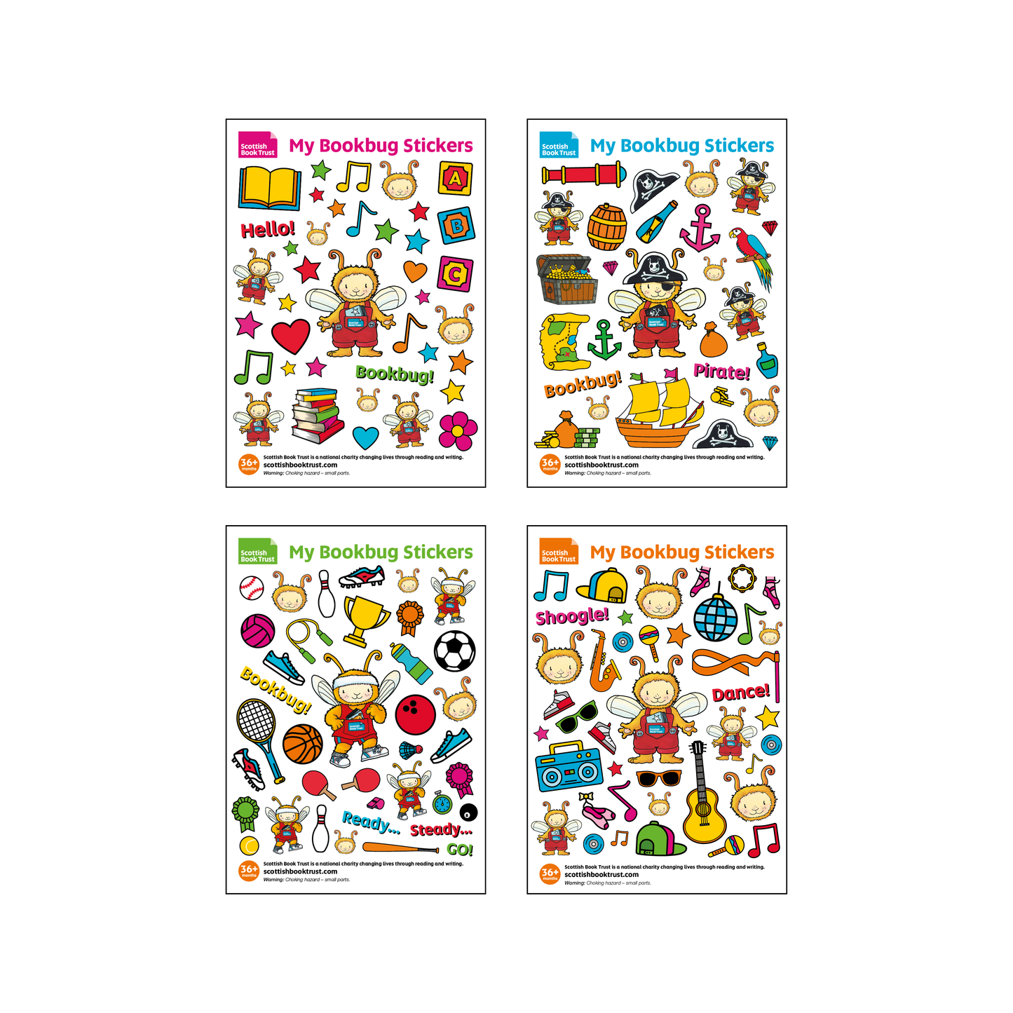 My Bookbug Sticker Sheet Pack