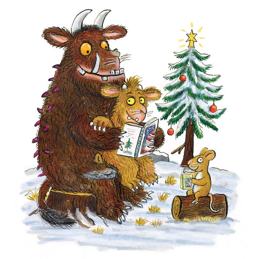 'The Gruffalo family shares a story at Christmas' – Axel Scheffler