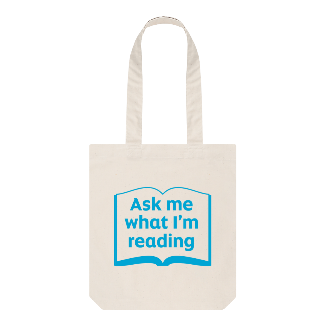 'Ask me what I am reading' tote bag