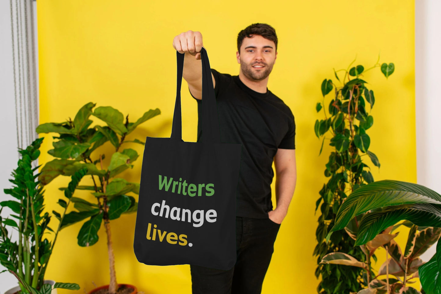 'Writers change lives' tote bag