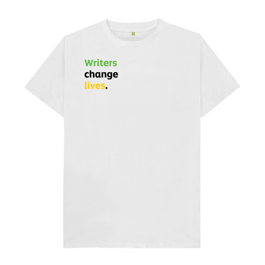 Men's T-shirt – Writers change lives (white)