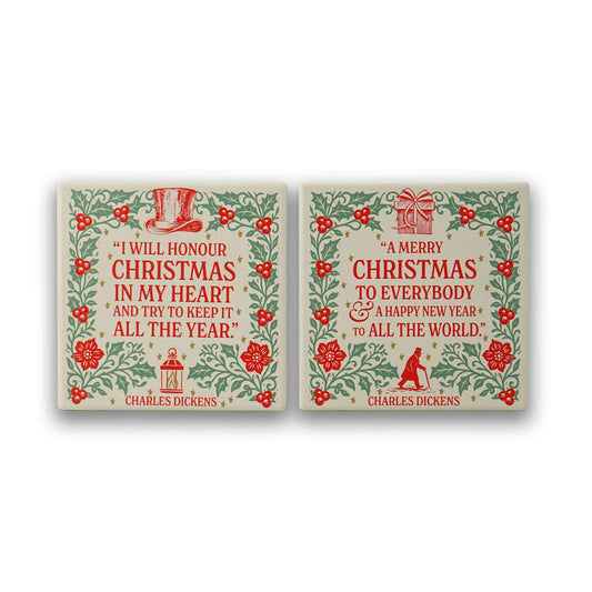 A Christmas Carol boxed set of 2 coasters