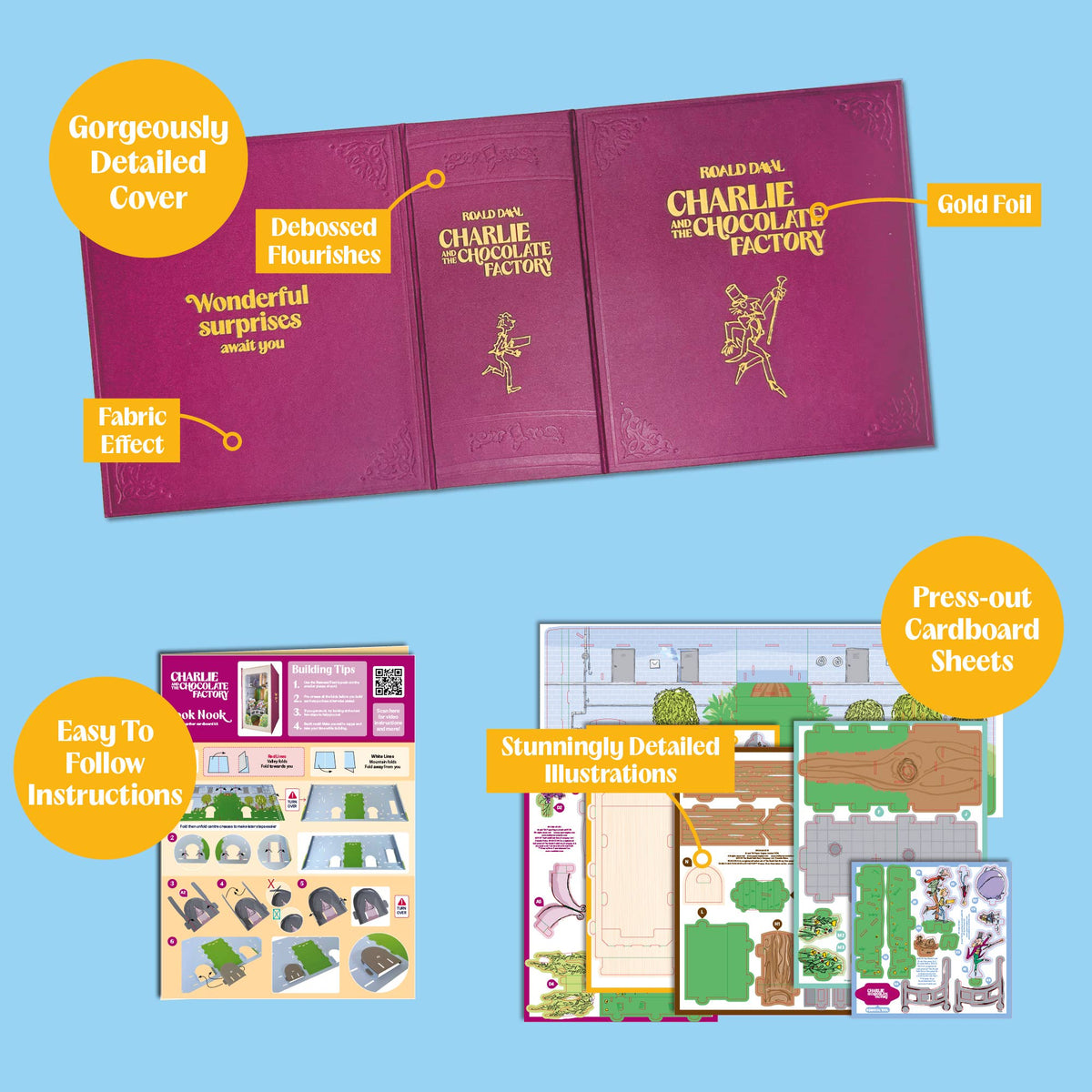 Build Your Own: Charlie and the Chocolate Factory Book Nook Kit