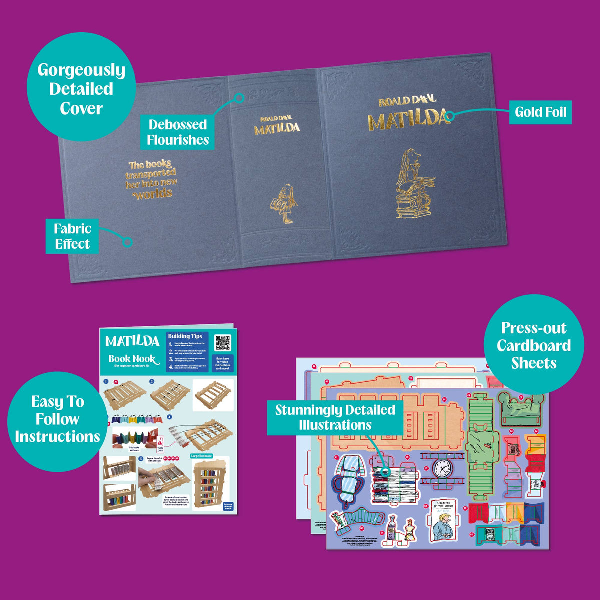 Build Your Own: Roald Dahl 'Matilda' Book Nook Kit