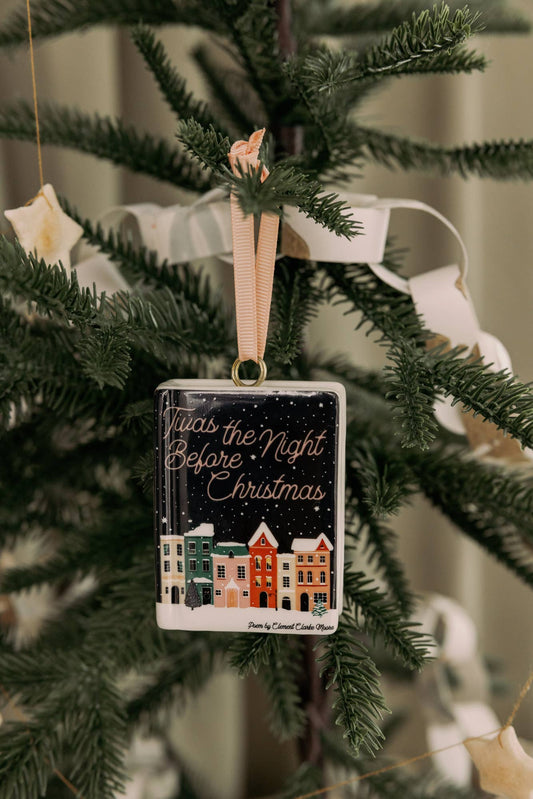 Twas the Night Before Christmas ceramic ornament