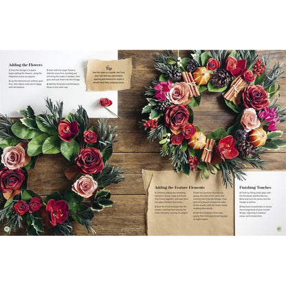 Bouquet in a Book Christmas Wreath