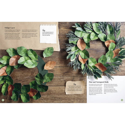 Bouquet in a Book Christmas Wreath